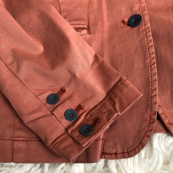Anthropologie Hei Hei Four Pocket Stretch Cotton Two Button Blazer Jacket EUC M - Picture 8 of 9